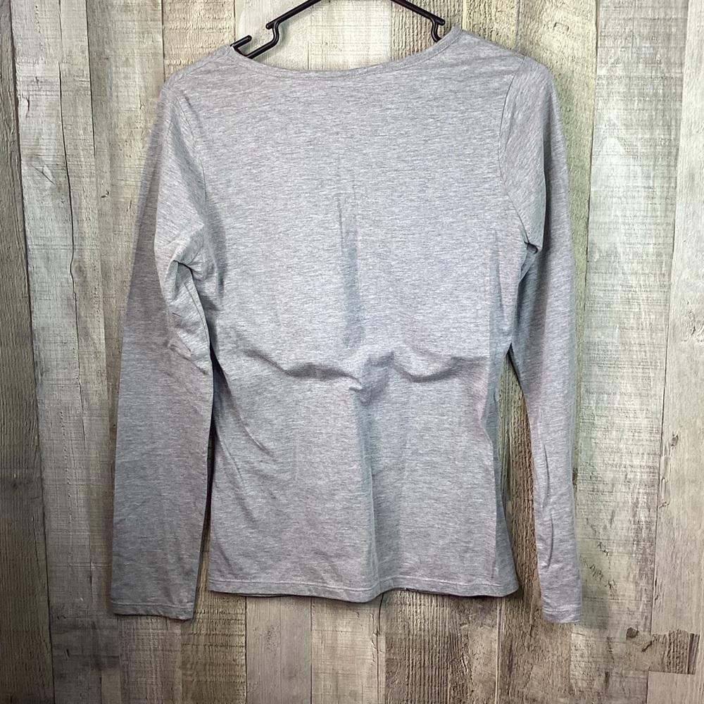 Be Yourself Size Small Gray Black & Silver Glitter Animal Print Long Sle…